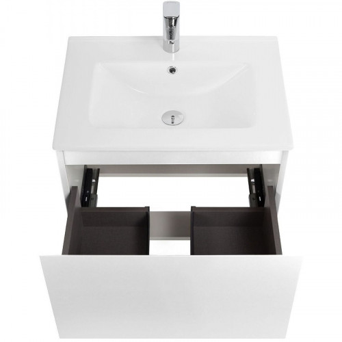 Тумба под раковину Art&amp;Max Latina 60 AM-Latina-600-1C-SO-BM подвесная Белая матовая МДФ / ЛДСП