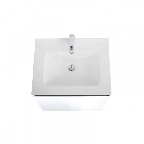 Тумба под раковину Art&amp;Max Latina 60 AM-Latina-600-1C-SO-BM подвесная Белая матовая МДФ / ЛДСП