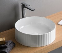 Раковина Artceram Millerighe 44 OSL010 17 00 Черная матовая фаянс накладная