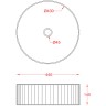 Раковина Artceram Millerighe 44 OSL010 17 00 Черная матовая фаянс накладная