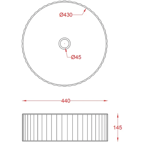 Раковина Artceram Millerighe 44 OSL010 17 00 Черная матовая фаянс накладная