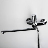 Смеситель для ванны WasserKRAFT Isen 2602L универсальный Хром латунь на стену