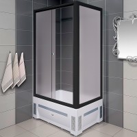 Душевой уголок Radomir Верчелли 120x80 L 1-03-6-1-0-0131 профиль Черный стекло матовое