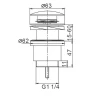 Донный клапан Frap F62-4 click-clack Бронза