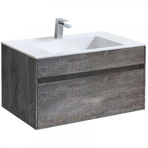 Тумба под раковину Vincea Chiara 80 VMC-2C800GS подвесная G.Stone МДФ / ЛДСП