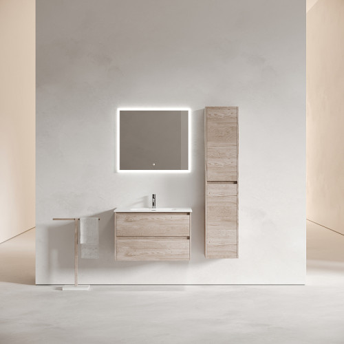 Тумба под раковину Sancos Libra 80 LB80EG подвесная Дуб галифакс натуральный МДФ / ЛДСП