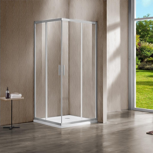 Душевой уголок Vincea Garda 100x80 VSS-1G8010CLBN профиль Брашированный никель стекло прозрачное