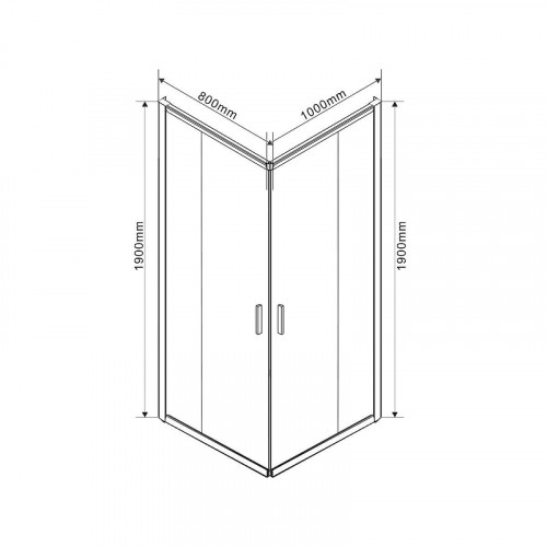 Душевой уголок Vincea Garda 100x80 VSS-1G8010CLBN профиль Брашированный никель стекло прозрачное