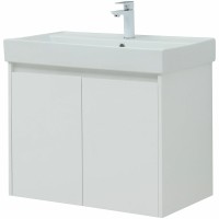 Тумба под раковину Aquanet Nova Lite 75 298850 подвесная Белая глянцевая МДФ / ЛДСП