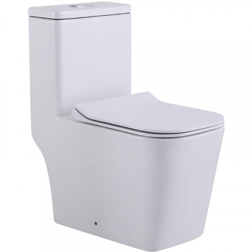 Унитаз моноблок SantiLine SL-5024 с бачком и сиденьем Микролифт фаянс напольный