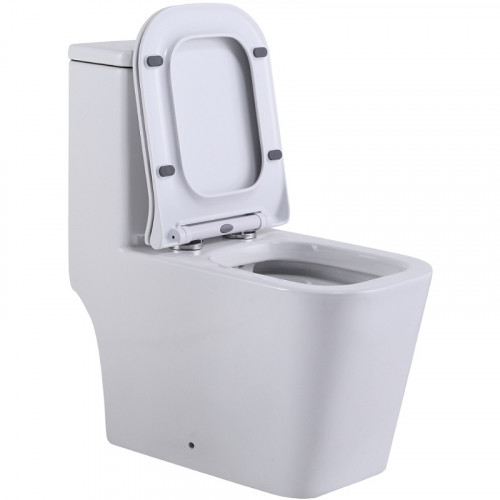 Унитаз моноблок SantiLine SL-5024 с бачком и сиденьем Микролифт фаянс напольный