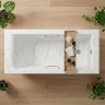 Ванна из искусственного камня Delice Diapason 180х75 DLR330065R-M цвет Белый матовый с ручками Хром