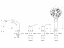 Смеситель на борт ванны Cezares Метауро (Metauro) METAURO-BVD4-BORO цвет Золото брашированное