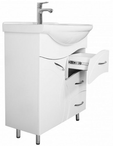 Тумба под раковину Style Line Амелия 75 ЛС-00002281 Белый глянец МДФ / ЛДСП