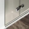 Шторка для ванны Maybah Glass MGV-579-4 750х1400 складная 3 секции Хром глянцевый стекло бронзовое матовое