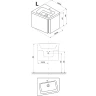 Тумба под раковину Ravak SD 10° 55 L X000000741 подвесная Темный орех МДФ / ЛДСП