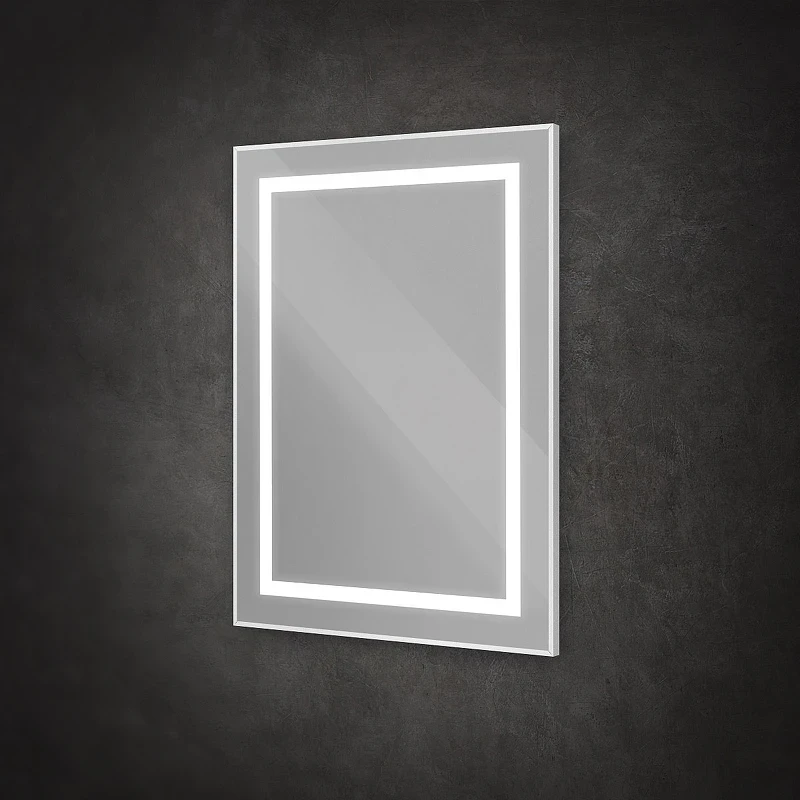 Зеркало BelBagno Kraft 50 SPC-KRAFT-500-800-SENS-AL с подсветкой Сатин с сенсорным выключателем стекло