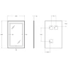 Зеркало BelBagno Kraft 50 SPC-KRAFT-500-800-SENS-AL с подсветкой Сатин с сенсорным выключателем стекло