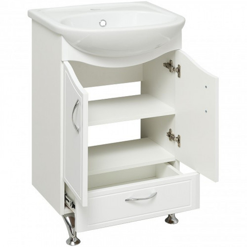 Тумба под раковину Runo Севилья 50 00000000792 Белая МДФ / ЛДСП