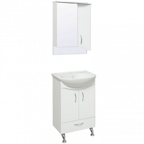 Тумба под раковину Runo Севилья 50 00000000792 Белая МДФ / ЛДСП