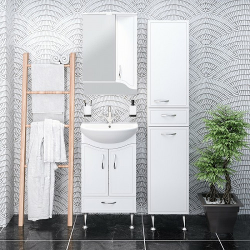 Тумба под раковину Runo Севилья 50 00000000792 Белая МДФ / ЛДСП