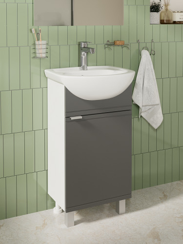 Тумба с раковиной DIWO Дмитров 47 1110102 цвет Графит