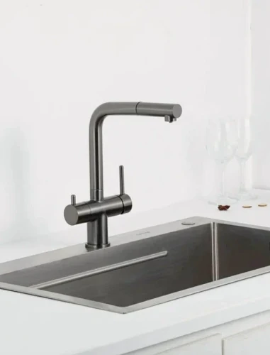 Смеситель для кухни Gappo G4397-79 цвет Оружейная сталь