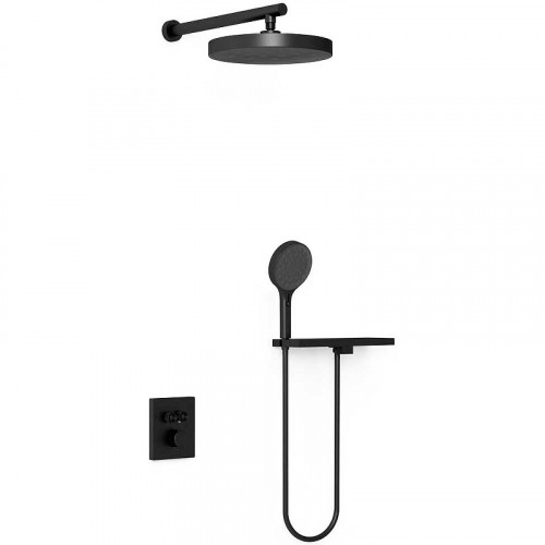 Душевая система Vincea Inspire VSFW-3I21MT2RMB с термостатом Черная матовая латунь встраиваемый