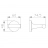 Двойной крючок Wonzon & Woghand Simple WW-6525-BGM цвет Темный графит