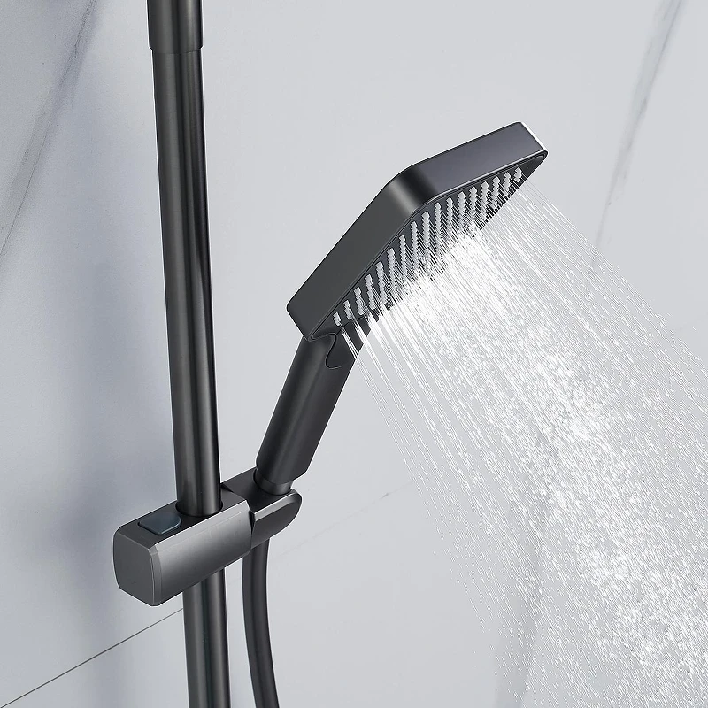 Душевая система Shevanik S4226T цвет Оружейная сталь