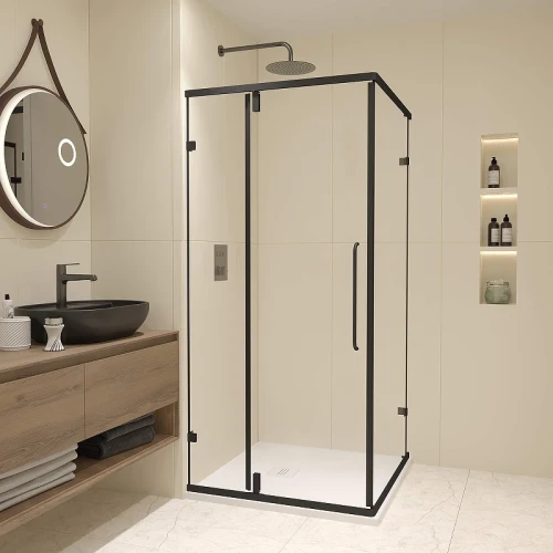 Душевой уголок RGW Classic CL-35B 90x90 72093599-14 профиль Черный стекло прозрачное