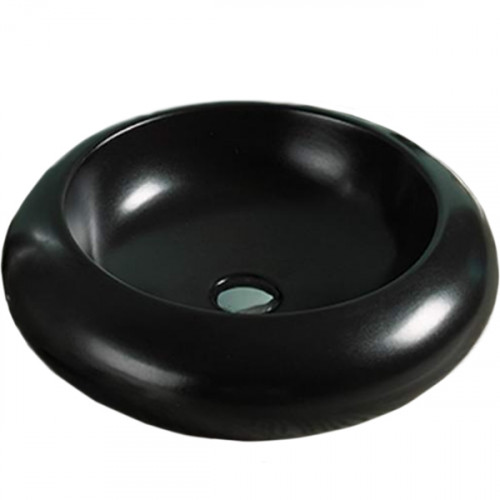 Раковина-чаша CeramaLux 49 7031AMB Черная фаянс накладная