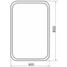 Зеркало Comforty Пион 60 00-00012704 с подсветкой с сенсорным выключателем стекло