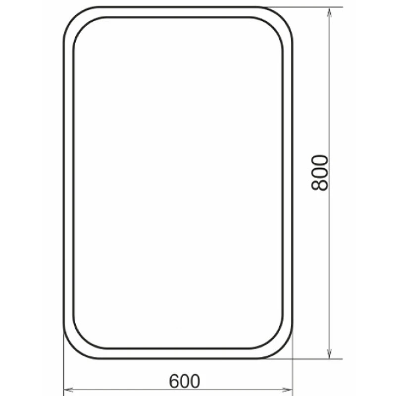 Зеркало Comforty Пион 60 00-00012704 с подсветкой с сенсорным выключателем стекло