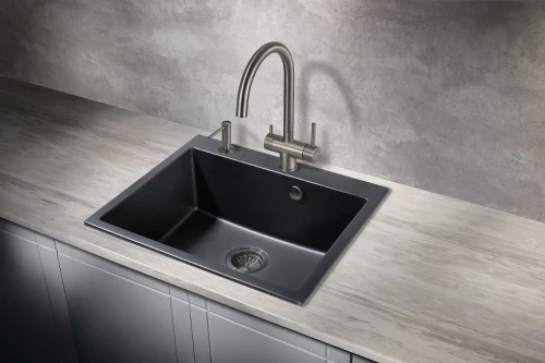 Кухонная мойка Milacio Murcia 60 Cuarzo MC.77011 Черная матовая искусственный камень (литьевой мрамор) встраиваемый