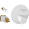 Смеситель для душа Remer Minimal Thermo NT09KBBO с термостатом Белый матовый латунь встраиваемый
