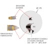 Смеситель для душа Remer Minimal Thermo NT09KBBO с термостатом Белый матовый латунь встраиваемый