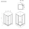 Душевой уголок AM.PM Sunny 100х100 W87G-403-100100-BT профиль Черный матовый стекло прозрачное