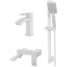 Комплект смесителей Hansberge Cubito H7077WW Белый
