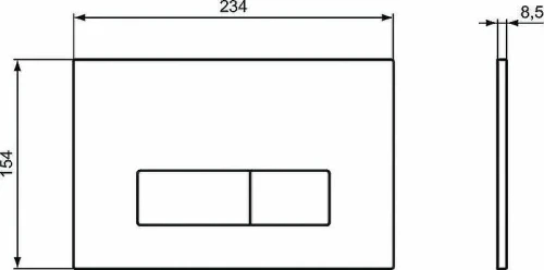 Кнопка смыва для инсталляции Ideal Standard Oleas P2 R0119JG Хром матовый