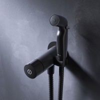 Гигиенический душ со смесителем AM.PM X-Joy F0H85A522 Черный латунь на стену