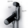 Гигиенический душ со смесителем AM.PM X-Joy F0H85A522 Черный латунь на стену