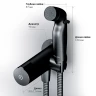 Гигиенический душ со смесителем AM.PM X-Joy F0H85A522 Черный латунь на стену
