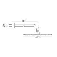 Верхний душ Webert AC0841740 Белый матовый латунь на стену
