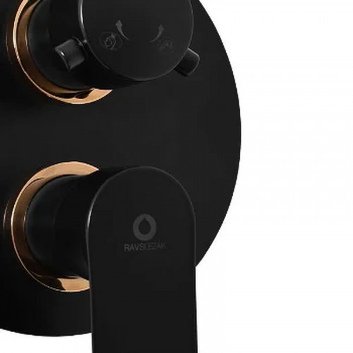 Смеситель для душа Rav Slezak Vltava VT486KCMATZ Черный матовый Золото латунь встраиваемый