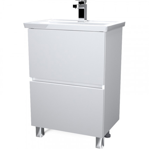 Тумба под раковину 1MarKa Aris 70 У76054 Белая глянцевая МДФ / ЛДСП