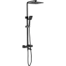 Душевая система ESKO Singapore black STT5054 BL с термостатом Черная матовая нержавеющая сталь на стену