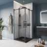 Душевой уголок BelBagno Marino 100x100 MARINO-A-2-100-C-NERO профиль Черный матовый стекло прозрачное