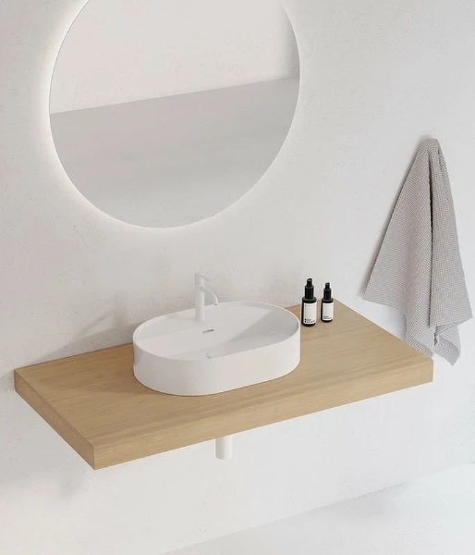 Раковина Ravak Ceramic Slim Shelf O 55 XJX01155003 Белая накладная