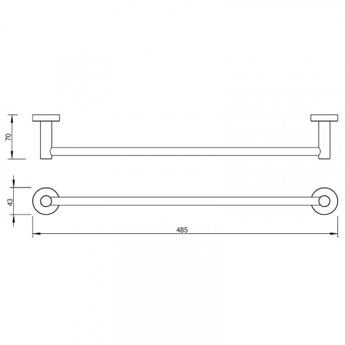 Полотенцедержатель Whitecross Ergo nickel brushed ER2250NIB Брашированный никель